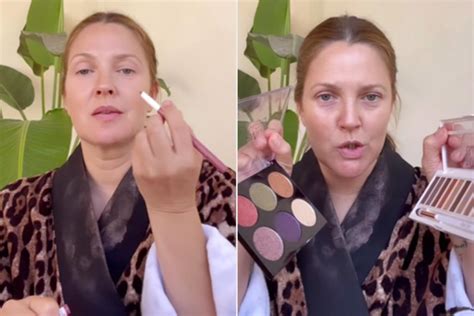 Watch Drew Barrymore Do Her Own Makeup for the 